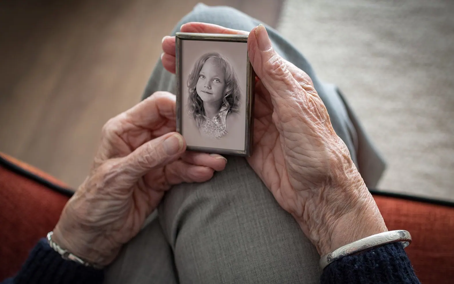Woman, hands and senior