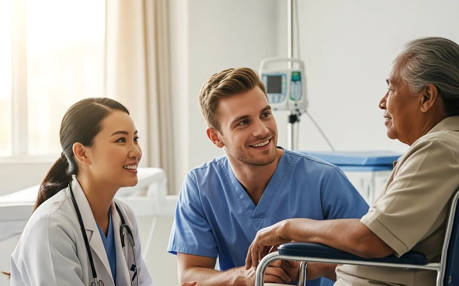 Doctor, nurse and patient